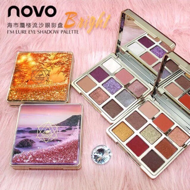 no-5256-อายแชโดว์พาเลทตู้น้ำโนโว-novo-palette-eye-shadow-อายแชโดว์9เฉดสีในตลับเดียว