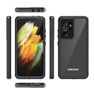 เคสสําหรับ Samsung Galaxy S21 Ultra เคสหน้าจอใสป้องกัน 360 องศาสําหรับ Samsung Galaxy S21 Plus