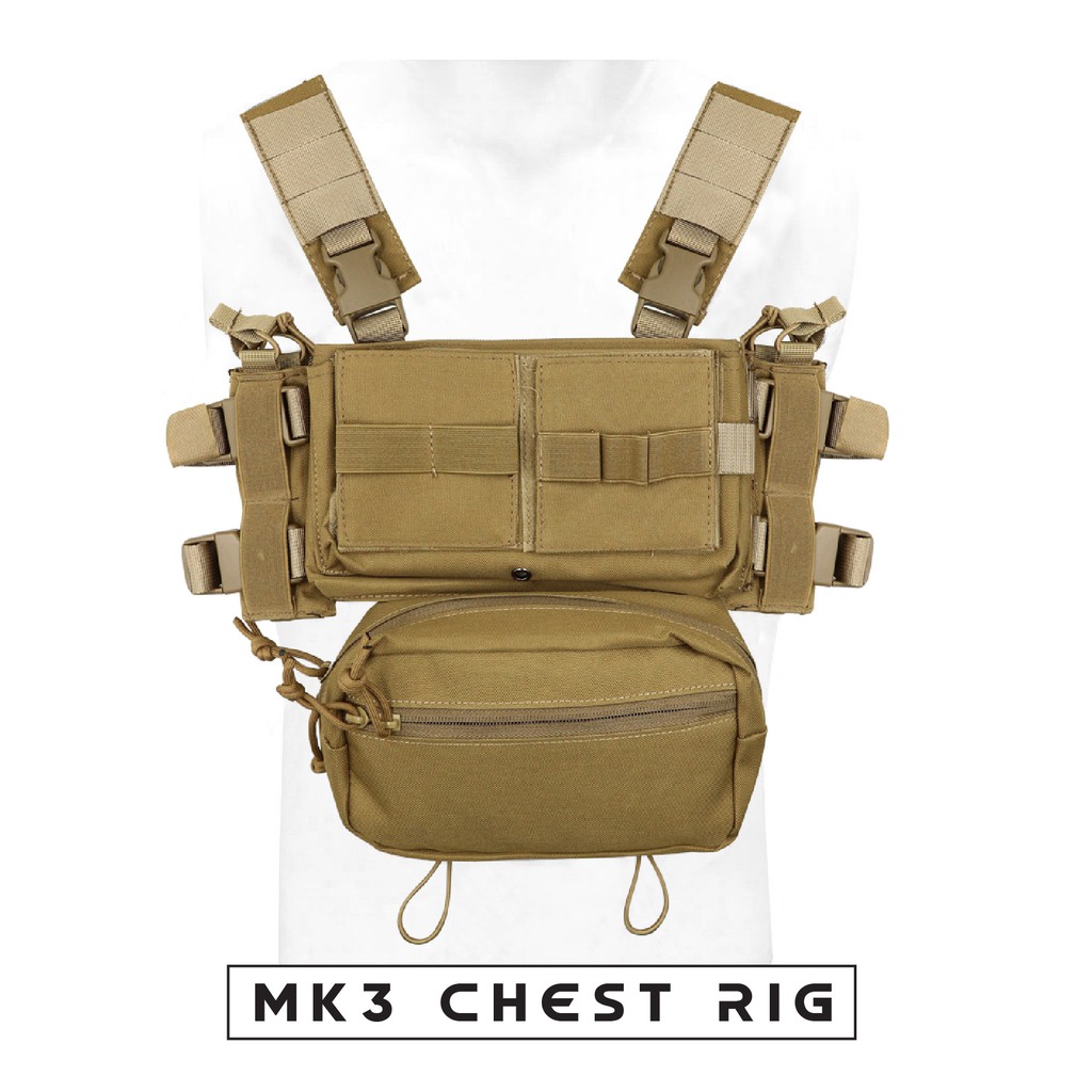 ภาพหน้าปกสินค้าอุปกรณ์สายโยงบ่า MK3 Tactical Chest Rig วัสดุผ้า NYLON 500D ฟรีไซส์ จากร้าน pp_tactical_89 บน Shopee