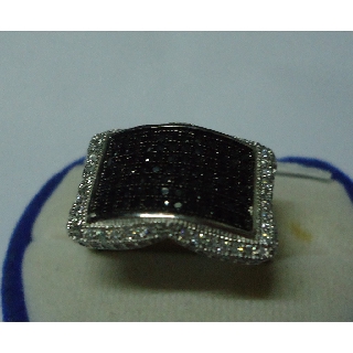 แหวนชายนิลดำแท้ล้อมเพชรสวีสตัวเรือนเงิน925เคลือบทองคำขาวสวยงามไซย์แหวน62และ58 ปรับขนาดได้ฟรี