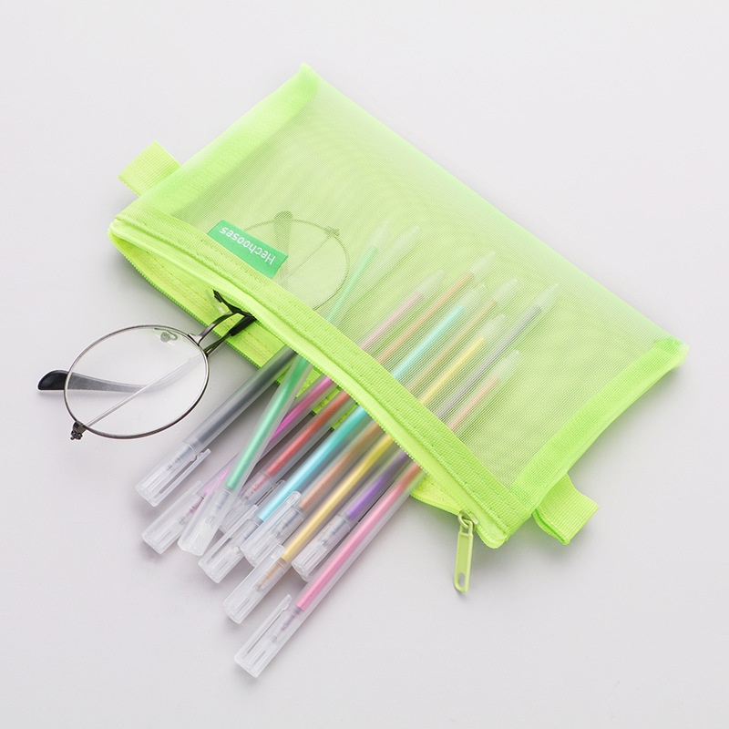 กระเป๋าใส่อุปกรณ์การเรียน-ใส่ดินสอปากกา-กระเป๋าพกพา-สีสันน่ารักสดใส-มีให้เลือก-6สี