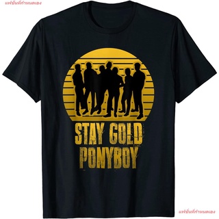 เสื้อยืดโอเวอร์ไซส์แฟชั่นที่กำหนดเอง Stay Gold Ponyboy Vintage T-Shirt ผู้ชาย เสื้อยืด พิมพ์ลาย เสื้อยืด ผ้าระบายอากาศ ข