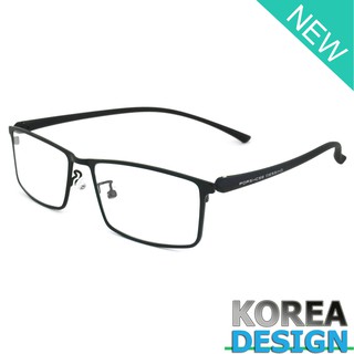 Korea Design แว่นตารุ่น 91055 สีดำ กรอบเต็ม ขาข้อต่อ วัสดุ สแตนเลส สตีล (สำหรับตัดเลนส์) สวมใส่สบาย
