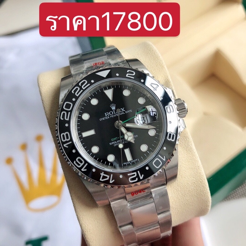 พรี-rolex-gmt-126719blro-ผู้ชาย-ผู้หญิง-นาฬิกาแฟชั่น-นาฬิกาแบรนด์เนม-เงิน40mm