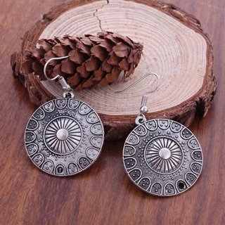 🌟 พร้อมส่ง 🌟 Tibetan Silver plated dangles ต่างหูชนเผ่า สไตล์ธิเบต