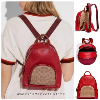 กระเป๋าเป้ COACH/ CARRIE BACKPACK 23 IN COLORBLOCK SIGNATURE CANVAS (COACH 657)