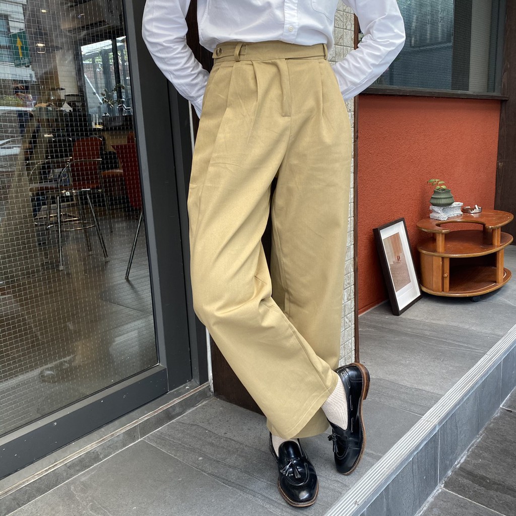 พร้อมส่ง-trousers-กางเกงขายาว-กระดุมข้าง-ไซส์-s-m-l