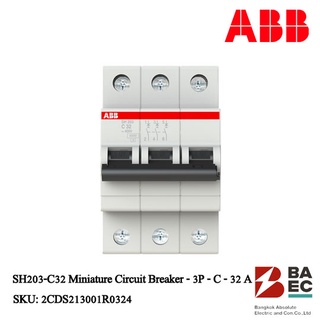 ABB SH203-C32 เซอร์กิตเบรกเกอร์ 32Amp 3P 6KA