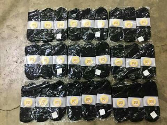 ขายส่ง-ถุงเท้าข้อสั้นดำล้วน