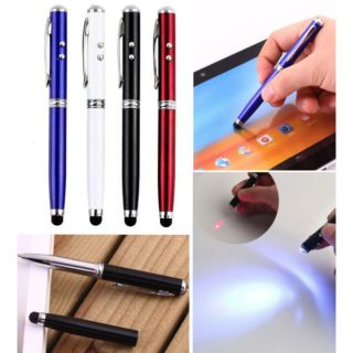 ปากกาลูกลื่น สไตล์ลัส มี laser &ไฟฉาย เลเซอร์ สีแดง เป็นได้ทั้งปากกาลูกลื่น stylus ใช้กับโทรศัพท์มือถือแท็บเล็ต มีไฟฉาย