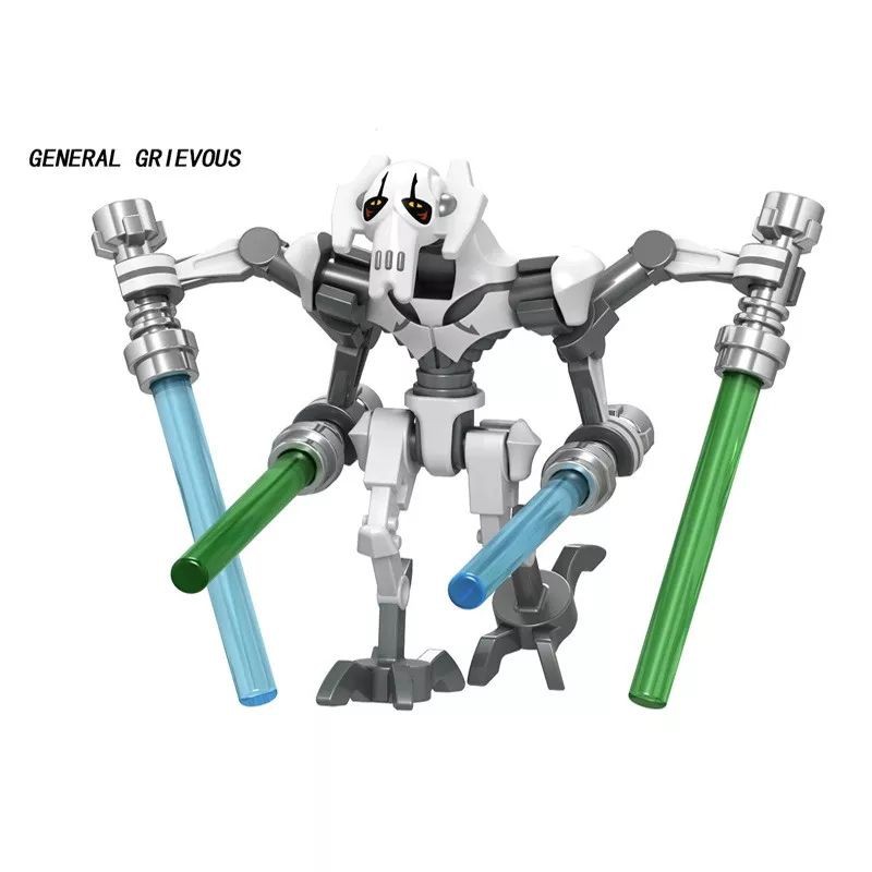 star-warsทั่วไปหุ่นยนต์grievous-lightsaber-battle-droidชุดบล็อกอาคารenligthen-action-figureของเล่นเด็ก