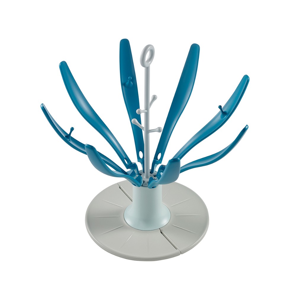 beaba-ที่ตากขวดนมพับได้-flower-foldable-drying-rack-blue