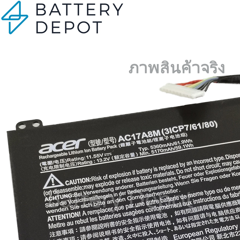 ฟรี-ไขควง-acer-แบตเตอรี่-ของแท้-ac17a8m-สำหรับ-acer-spin-3-sp314-52-series-acer-battery-notebook-แบตเตอรี่โน๊ตบุ๊ค