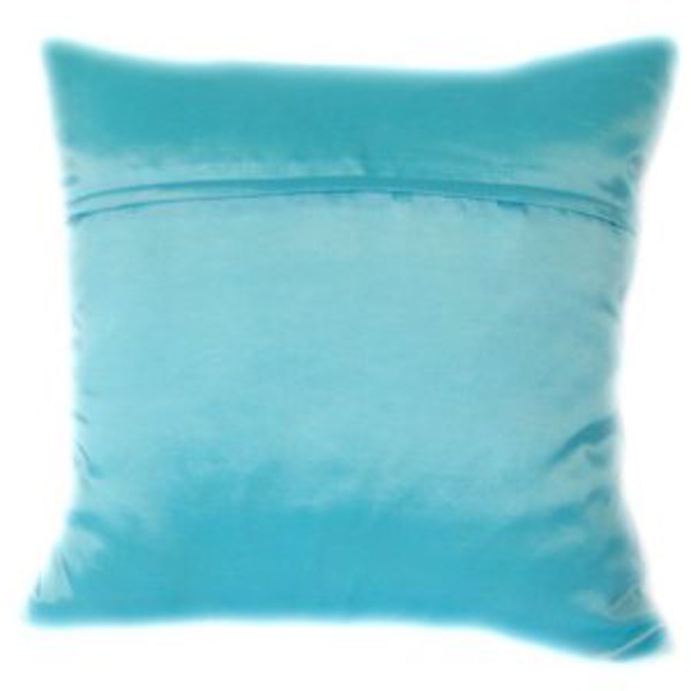 a15-thai-silk-pillow-covers-ปลอกหมอนอิง-ไหมไทยลายปักกลม-16-16-นิ้ว-1-คู่-สีฟ้า