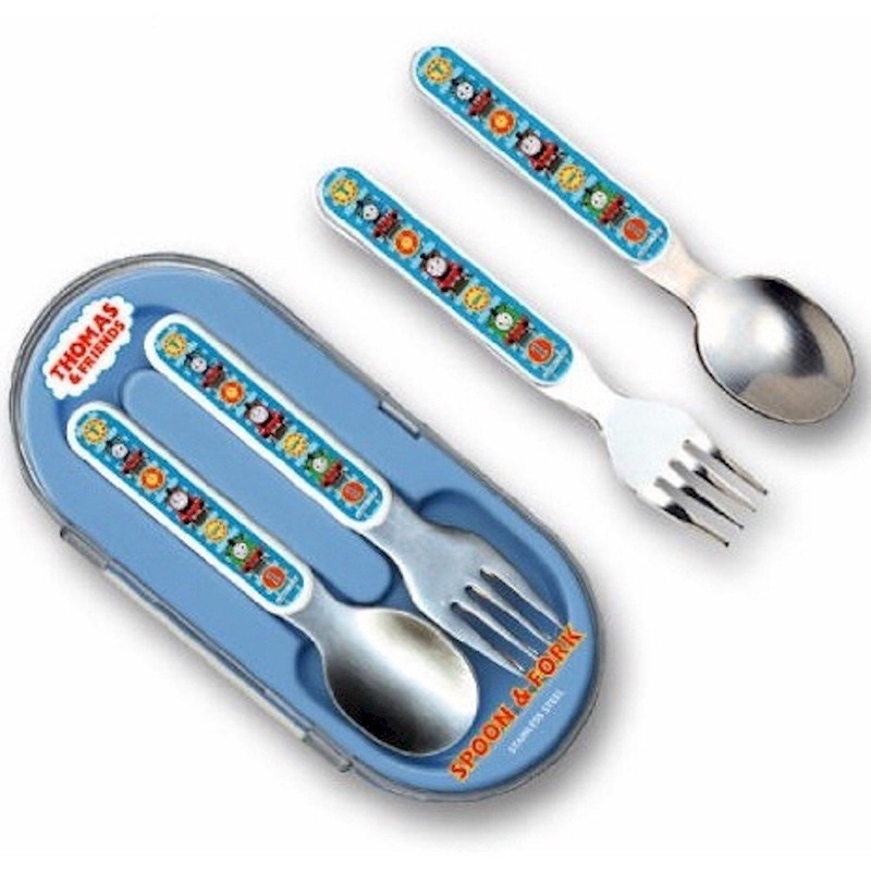 เซตช้อน-ส้อม-pecoware-thomas-the-tank-engine-spoon-amp-fork-set-พร้อมกล่องสำหรับพกพา