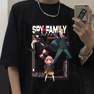 เสื้อยืดลําลอง แขนสั้น พิมพ์ลายกราฟฟิคอนิเมะ Spy X Family Anya Forger Yor Forger Loid Forger Bond Forger สําหรับผู้ชาย