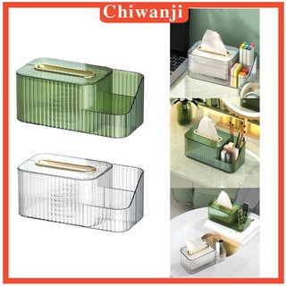 [Chiwanji] กล่องเก็บทิชชู่ แบบใส สําหรับบ้าน ห้องน้ํา โต๊ะเครื่องแป้ง เคาน์เตอร์ สํานักงาน