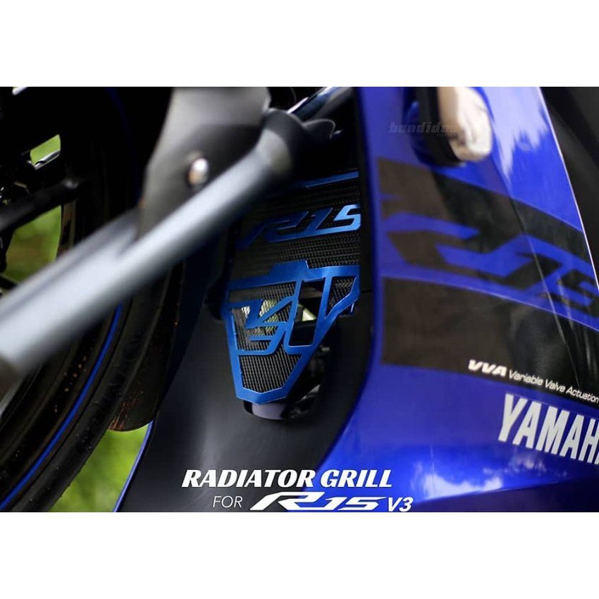 YAMAHA R15 V3 ฝาครอบวิทยุ GUARD RADIATOR COOLANT ฝาครอบสุทธิ YAMAHA R15 ...