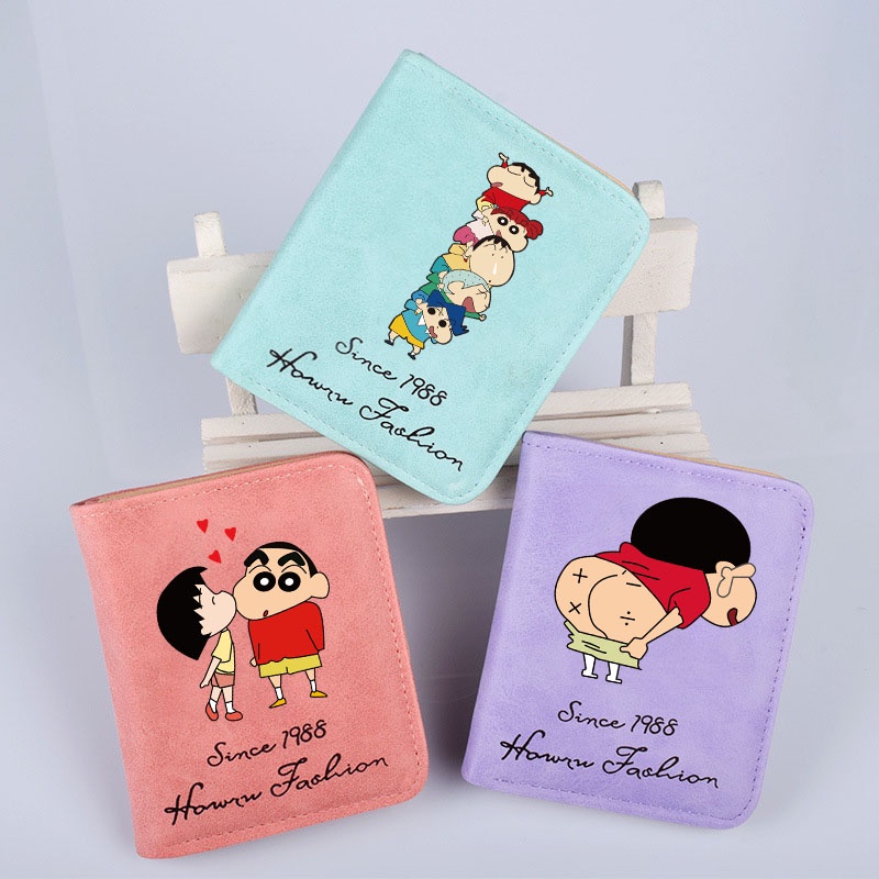 กระเป๋าสตางค์-ใบสั้น-ลายการ์ตูนชินจังน่ารัก-ใส่เหรียญได้-สําหรับเด็กผู้ชาย-และผู้หญิง