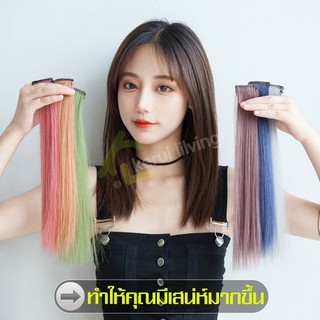 แฮร์พีช แฮร์พีชไฮไลท์ ผมปลอม Hairpiece ช่อผมไฮไลท์ แบบกิ๊บติดผม ไฮไลท์ผมปลอม สีผมไฮไลท์