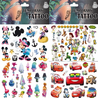 สติกเกอร์รอยสักชั่วคราว ลาย Toy Story 3 Mickey Mouse McQueen กันน้ํา เป็นมิตรกับสิ่งแวดล้อม