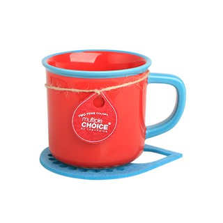 แก้วมัค แผ่นรอง MUG STONENAMEL RED SEA (380CC)