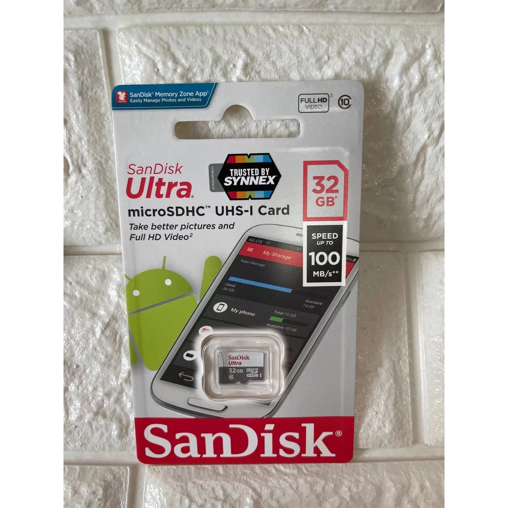 Micro SD 32GB SANDISK ULTRA SDSQUNR032GGN3MN (100MB/s,) Shopee Thailand