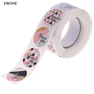 สินค้า Ewone ขายดี สติกเกอร์ฉลาก ลายสก๊อต สีชมพู สําหรับติดตกแต่ง 500 ชิ้น ต่อม้วน
