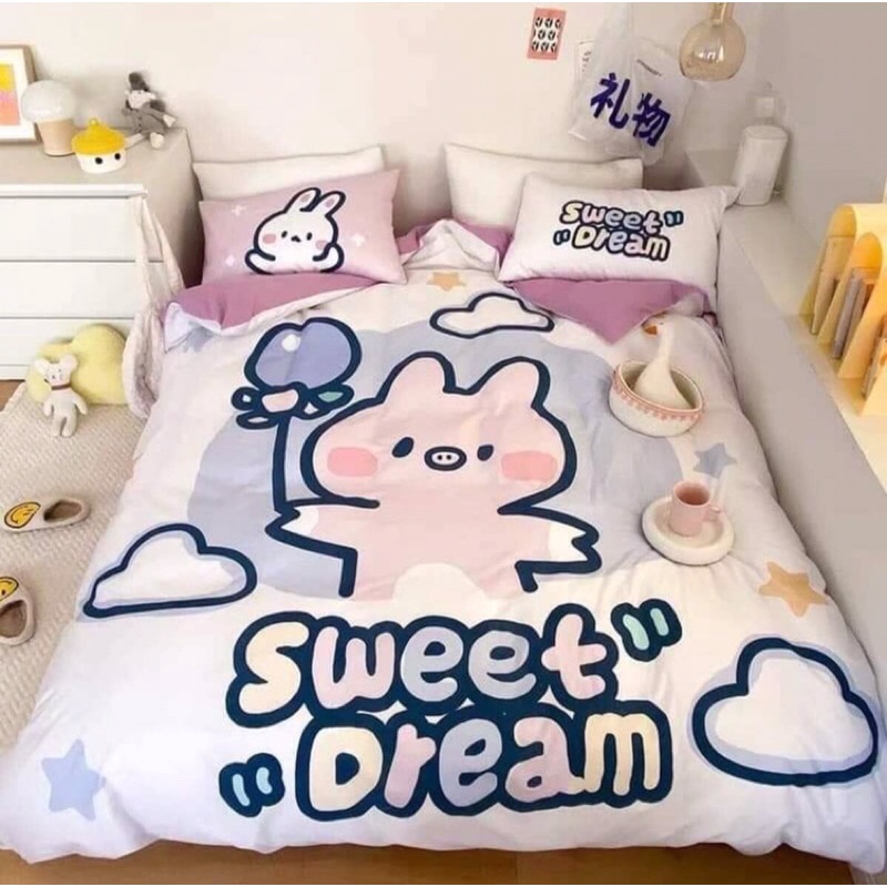 ชุดเครื่องนอนครบชุดลายการ์ตูน | Shopee Thailand