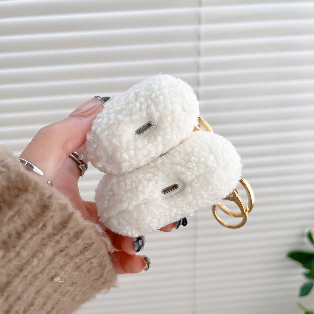 เคสหูฟัง-ผ้ากํามะหยี่ขนนิ่ม-ลายหมีน่ารัก-พร้อมแหวนโลหะ-สําหรับ-airpods3gen-airpods3-airpods3-airpods2gen-2021