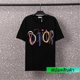 เสื้อยืดลําลอง ผ้าฝ้าย แขนสั้น พิมพ์ลายตัวอักษรกราฟฟิติดิจิทัล แฟชั่นสตรีท สําหรับผู้ชาย และผู้หญิง