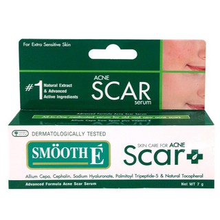 Smooth E Acne Scar Serum 7กรัม (1หลอด) สมูทอี ลดรอยแดง รอยแผล สำหรับผิวหน้า