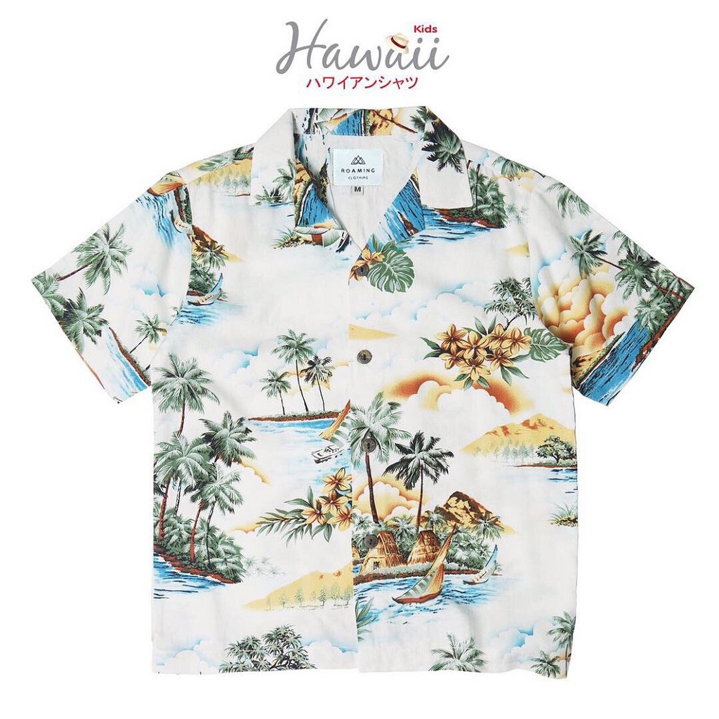 ภาพหน้าปกสินค้าเสื้อฮาวาย เสื้อครอบครัว เด็ก&ผู้ใหญ่ Hawaiian aloha Shirts