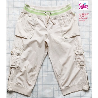 Justice Cargo Pants กางเกงคาร์โก้ -สีครีม ไซส์ 28-32"(สภาพเหมือนใหม่ ไม่ผ่านการใช้งาน)-UNISEX