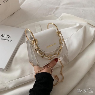 กระเป๋าสะพายข้างพร้อมส่งจ้า👜All-match mini bag หญิงฤดูร้อนยอดนิยมใหม่อินเทรนด์แฟชั่น messenger pearl chain แบบพกพาขนาดเ