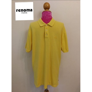 Renoma Paris Brand_2nd hand เสื้อโปโลแขนสั้นผ้าฝ้าย 100% [สีสดสภาพใหม่]  แท้มือสองกระสอบนำเข้า​