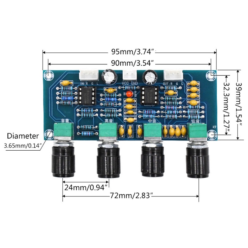 บอร์ดพรีแอมป์-ev-xh-a901-ne5532-พร้อมเสียงแหลม