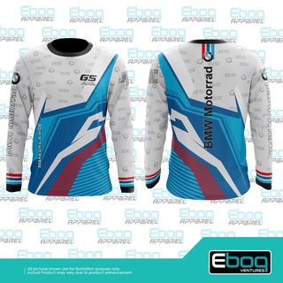 เสื้อยืดแขนยาว พิมพ์ลาย BMW GS WHITE Eboq sublimation 05 พลัสไซซ์