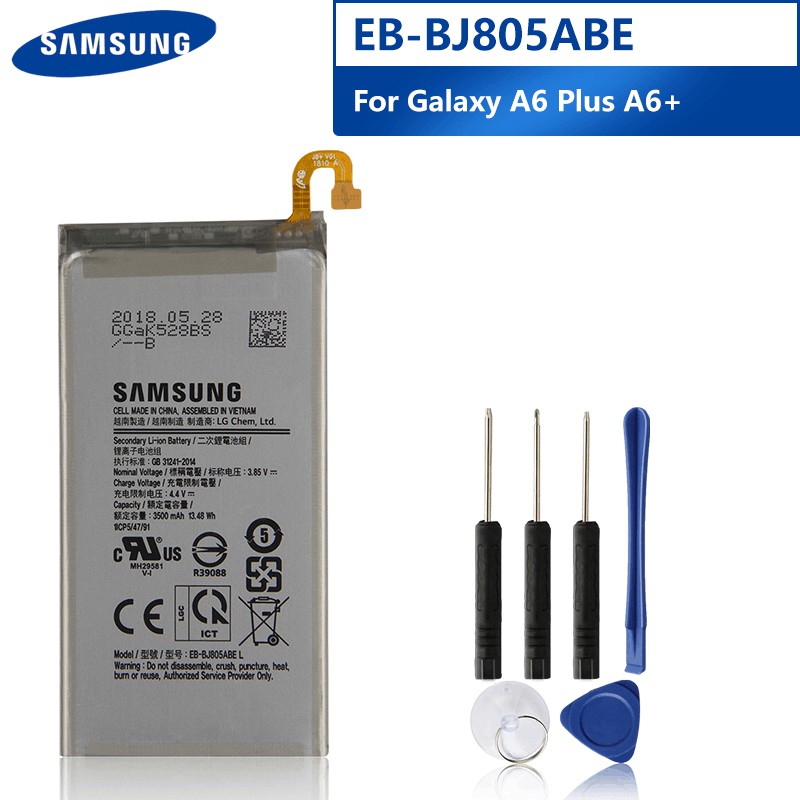 SAMSUNG แบตเตอรี่ สำหรับSamsung Galaxy A6 Plus A6 + A605 J6 + J805 EB ...