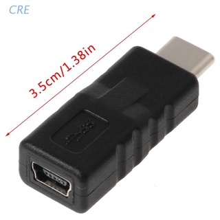 CRE  Type C Male To Mini USB Female Converter Adapter For Samsung S8 Note8 Xiaomi5 6