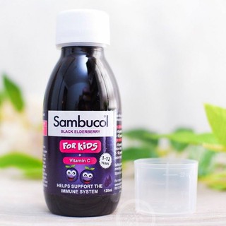 สินค้า [พร้อมส่ง] UK Sambucol Kids Formula Black Elderberry + Vitamin C 120ml.  เสริมภูมิ สำหรับเด็ก 1-12 ขวบ