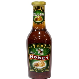 น้ำผึ้งไทยฮันนี่ น้ำผึ้ง ดอกไม้ป่า &amp; น้ำผึ้ง ดอกลำไย  ขนาด 360 มล. ขวดแก้ว ของแท้100%
