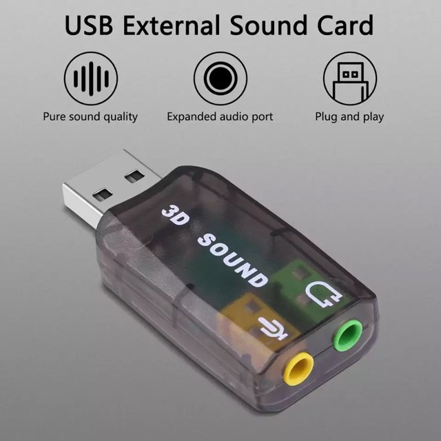 ภาพหน้าปกสินค้าการ์ดเสียง USB ภายนอกอะแดปเตอร์เสียง 5.1 Virtual 3D USB ถึง 3.5 มม.ลำโพงไมโครโฟนหูฟังอินเทอร์เฟซสำหรับแล็ปท็อป PC จากร้าน khunsua บน Shopee