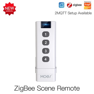 Zigbee Graffiti สวิตช์ฉากอัจฉริยะ 4 ปุ่ม ขนาดเล็ก แบบพกพา