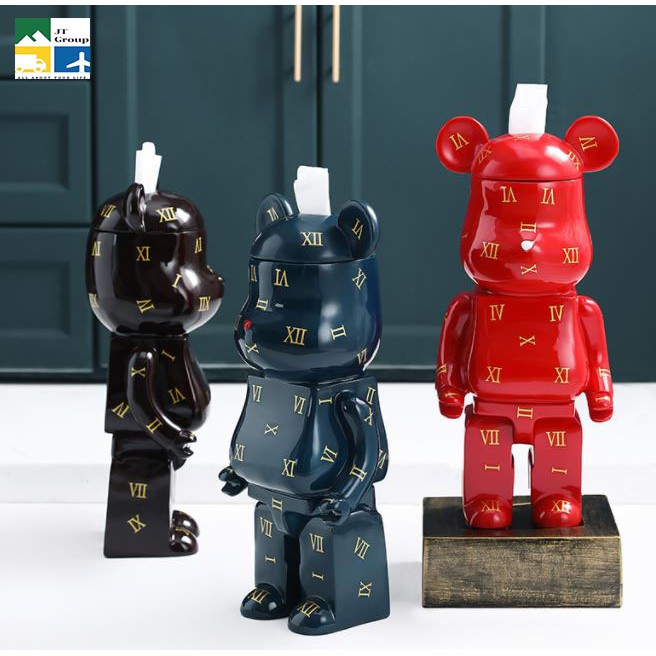 ที่ใส่กระดาษทิชชู-ตัวการ์ตูนเเบร์บริค-bearbrick-ตั้งพื้นพร้อมฐานรอง