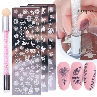 สินค้า 【AG】Double-Sided Head Stamper Polishing Painting Drawing Manicure Nail Art Pen Tool