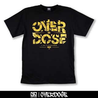 Overdose T-shirt เสื้อยืดคอกลม สีดำ รหัส AF-03-1(โอเวอโดส)