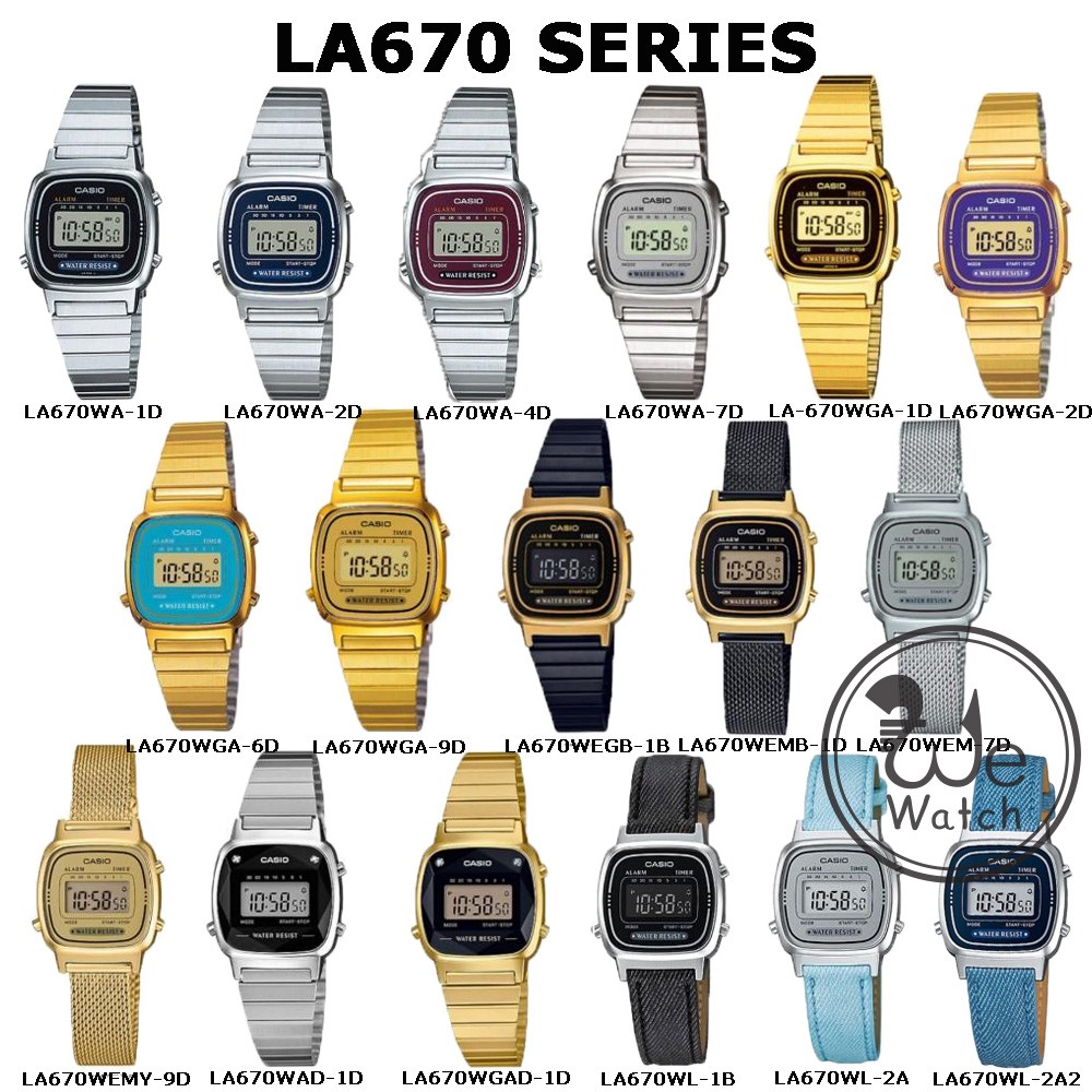 ภาพหน้าปกสินค้าCASIO % รุ่น LA670WA LA670WGA LA670WEGB นาฬิกาผู้หญิง DIGITAL พร้อมกล่องและรับประกัน 1ปี LA670