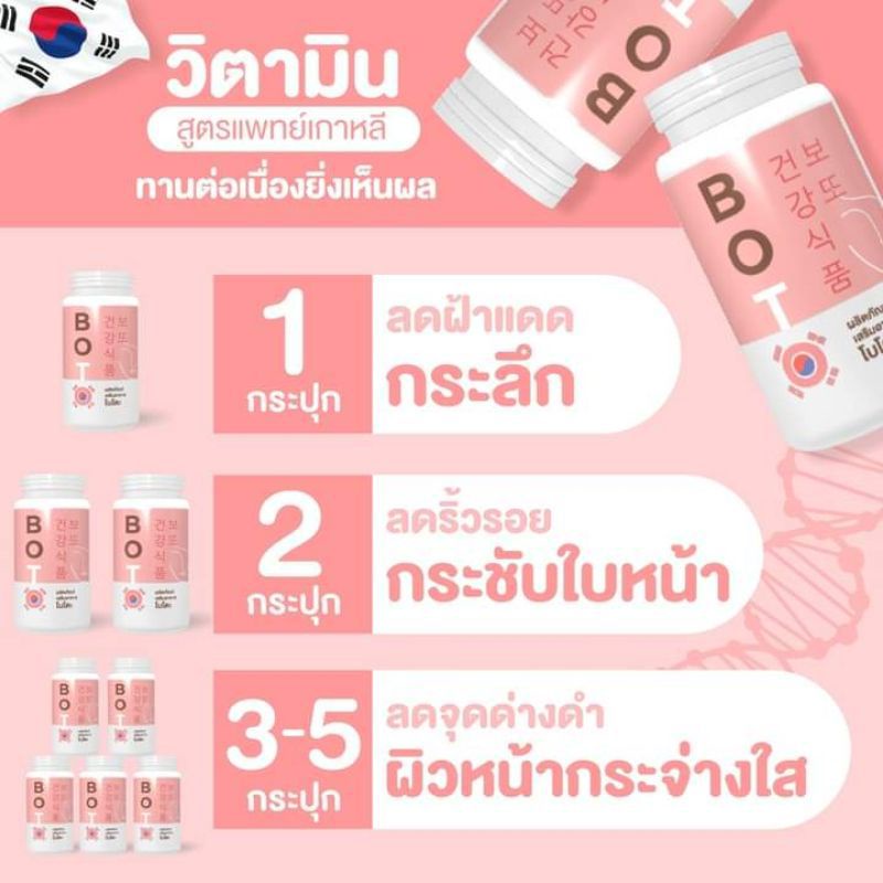 สูตรใหม่-boto-โบโตะ-โบท็อกซ์อัดเม็ด-กระชากฝ้ากระ-เหนียง-หน้าเล็กเรียวลง-กระชับ-โบโตะ-วิตามินสลายฝ้า-แก้ฝ้า-รักษาฝ้ากระ