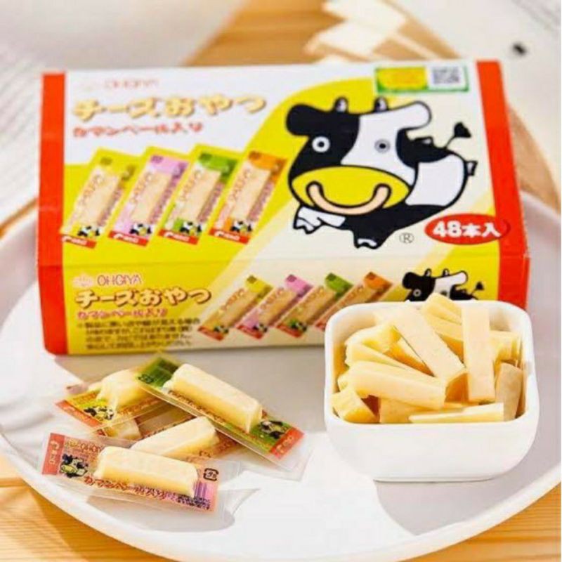 ภาพหน้าปกสินค้าค่าส่งถูก   Ohgiya - Cheese sticks ชีสวัว ชีสแท่ง จากญี่ปุ่น (1กล่อง 48ชิ้น)